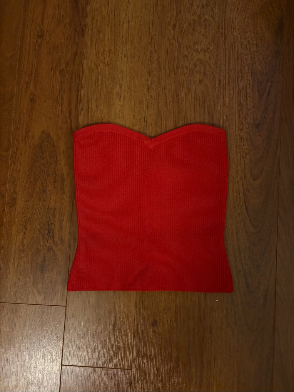 Aritzia Babaton Sculpt Knit Sweetheart Top XS Red